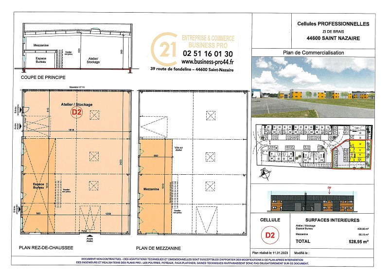 Agrandir la photo Local d'activité à vendre - 530.0 m2 - 44 - Loire-Atlantique