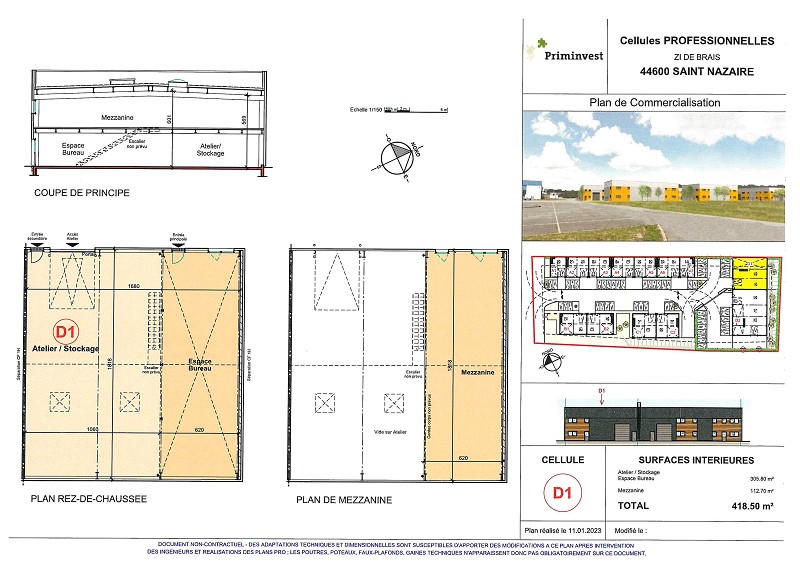 Agrandir la photo Local d'activité à vendre - 417.0 m2 - 44 - Loire-Atlantique