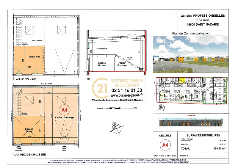 Agrandir la photo Local d'activité à vendre - 155.0 m2 - 44 - Loire-Atlantique